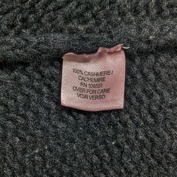 Calypso St. Barth Cashmere Open Front Cardigan Black One Size Oversized - Picture 5 of 5